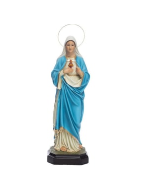 IMAGEM IMACULADO CORAÇÃO DE MARIA 63CM DE ALTURA C/ OLHOS DE VIDRO