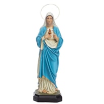 IMAGEM IMACULADO CORAÇÃO DE MARIA 65CM DE ALTURA C/ OLHOS DE VIDRO