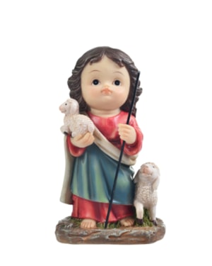 IMAGEM JESUS BOM PASTOR 10CM DE ALTURA INFANTIL