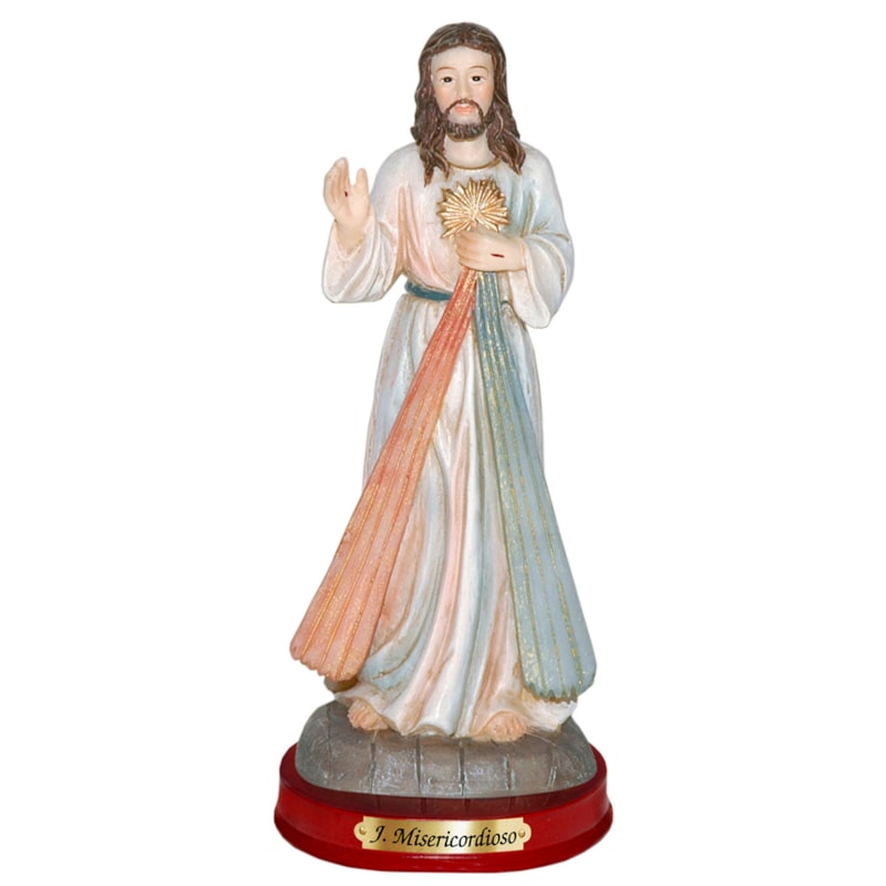 IMAGEM JESUS MISERICORDIOSO 14CM DE ALTURA