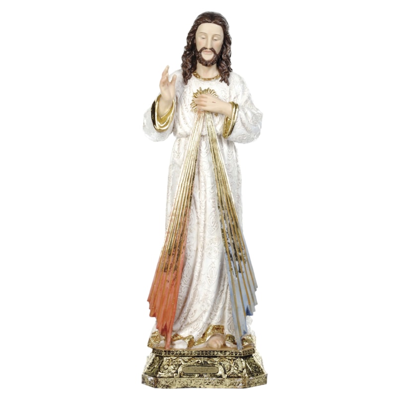 IMAGEM JESUS MISERICORDIOSO BARROCO 60CM DE ALTURA