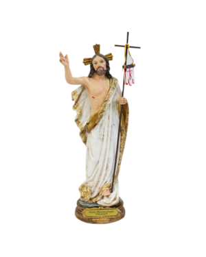 IMAGEM JESUS RESSUSCITADO 15CM DE ALTURA