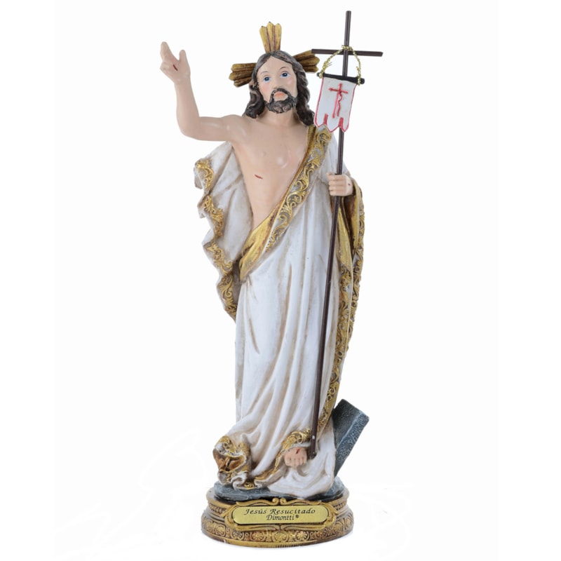 IMAGEM JESUS RESSUSCITADO 20CM DE ALTURA