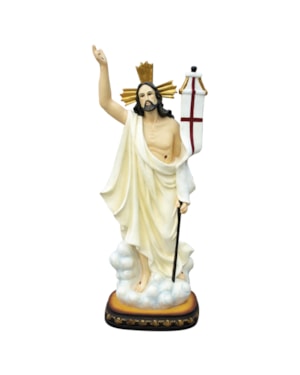 IMAGEM JESUS RESSUSCITADO 82CM DE ALTURA