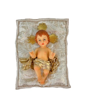 IMAGEM MENINO JESUS 18CM C/ ALMOFADA BRANCA