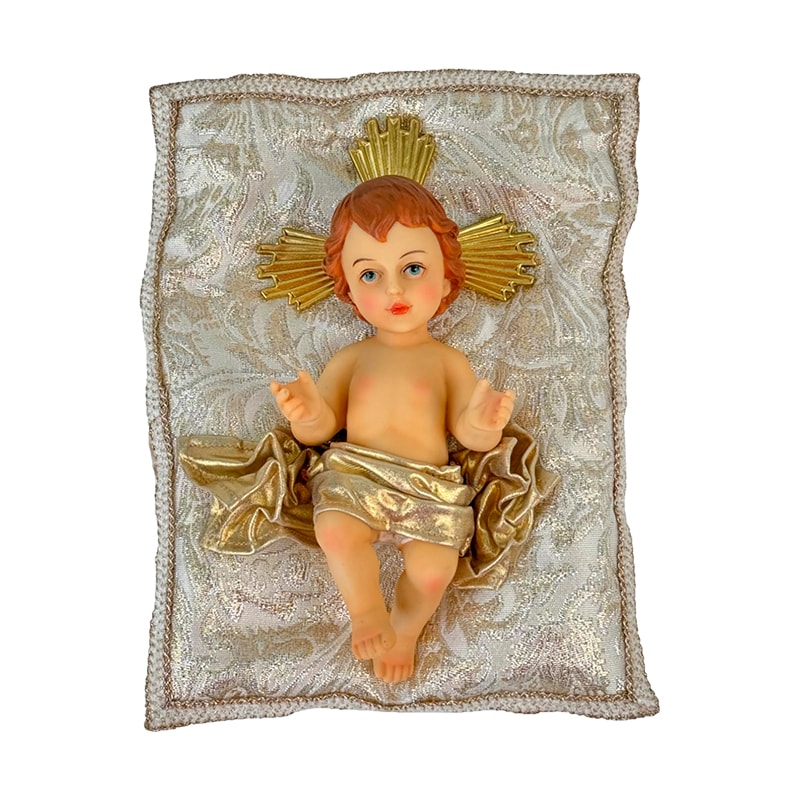 IMAGEM MENINO JESUS 18CM C/ ALMOFADA BRANCA