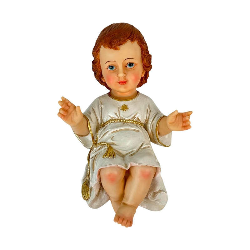 IMAGEM MENINO JESUS 22CM ROUPA BRANCA