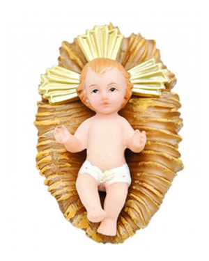 IMAGEM MENINO JESUS COM MANJEDOURA 07CM DE ALTURA