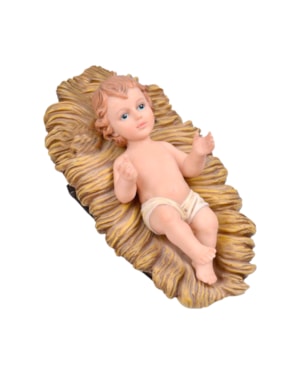 IMAGEM MENINO JESUS COM MANJEDOURA RESINA 20CM DE ALTURA