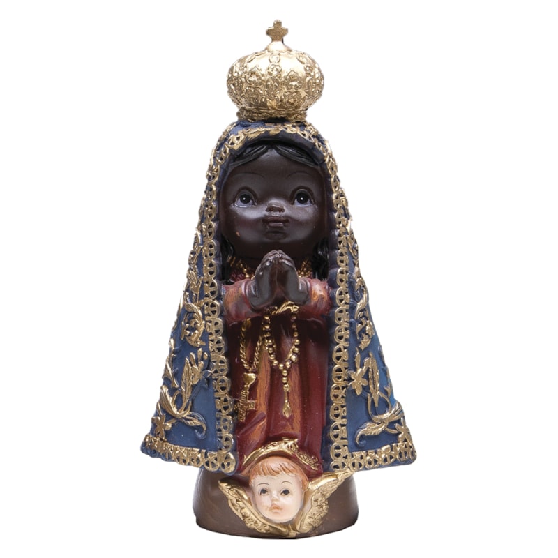 IMAGEM NOSSA SENHORA APARECIDA 10CM DE ALTURA INFANTIL
