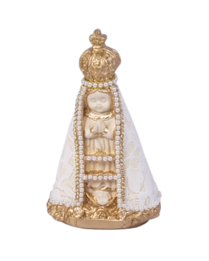 IMAGEM NOSSA SENHORA APARECIDA 20CM DE ALTURA PEROLADA