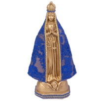 IMAGEM NOSSA SENHORA APARECIDA 40CM DE ALTURA COM RENDA AZUL