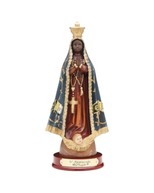 IMAGEM NOSSA SENHORA APARECIDA S/ BANDEIRA 20CM DE ALTURA