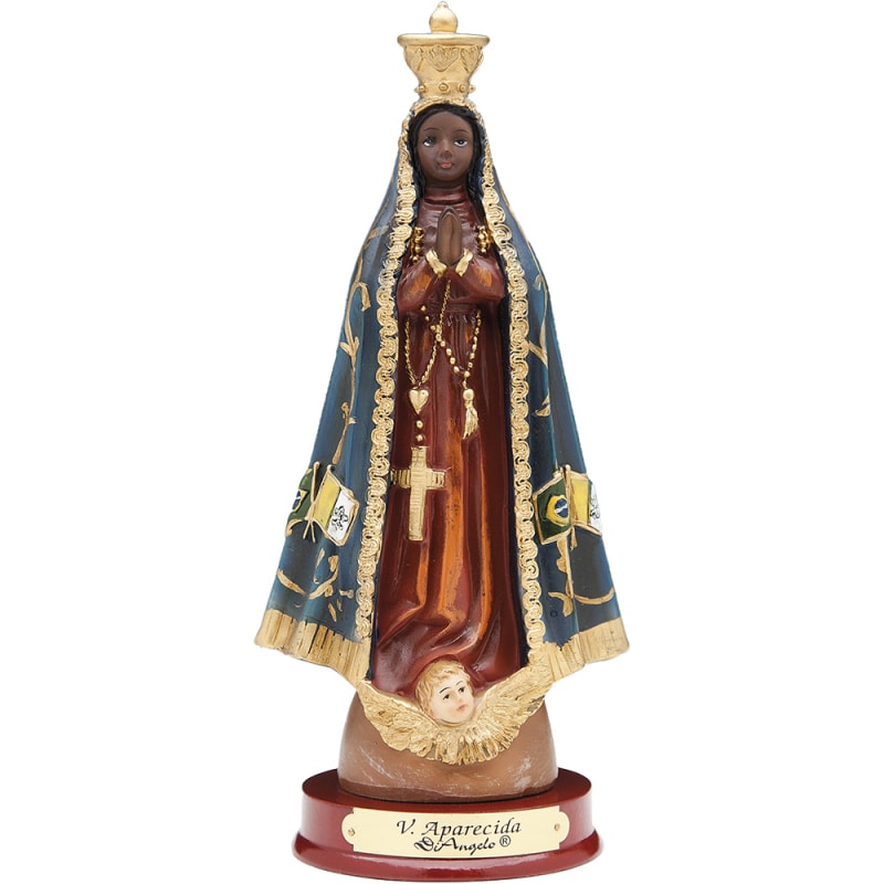 IMAGEM NOSSA SENHORA APARECIDA S/ BANDEIRA 30CM DE ALTURA