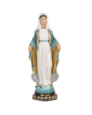 IMAGEM NOSSA SENHORA DAS GRAÇAS 13CM DE ALTURA MEDALHA MILAGROSA