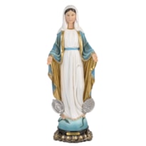 IMAGEM NOSSA SENHORA DAS GRAÇAS 20CM DE ALTURA MEDALHA MILAGROSA