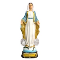 IMAGEM NOSSA SENHORA DAS GRAÇAS COM MEDALHA 20CM DE ALTURA