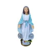 IMAGEM NOSSA SENHORA DAS GRAÇAS MEDALHA MILAGROSA 8CM BR