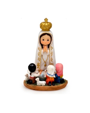 IMAGEM NOSSA SENHORA DE FÁTIMA 10CM DE ALTURA INFANTIL
