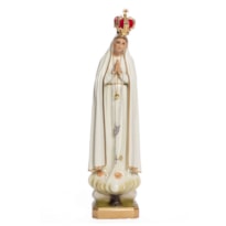 IMAGEM NOSSA SENHORA DE FÁTIMA 43CM C/ OLHOS DE VIDRO