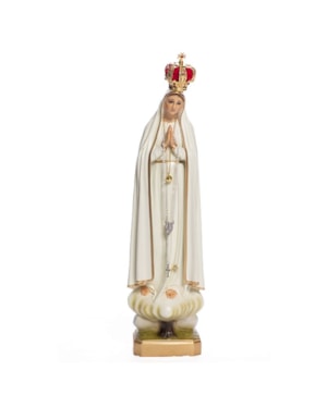 IMAGEM NOSSA SENHORA DE FÁTIMA 43CM C/ OLHOS DE VIDRO