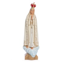 IMAGEM NOSSA SENHORA DE FÁTIMA 65CM DE ALTURA C/ OLHOS DE VIDRO