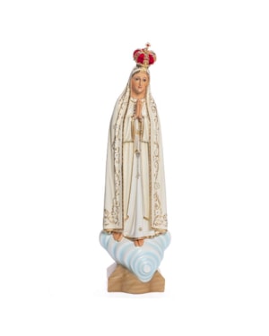 IMAGEM NOSSA SENHORA DE FÁTIMA 65CM DE ALTURA C/ OLHOS DE VIDRO