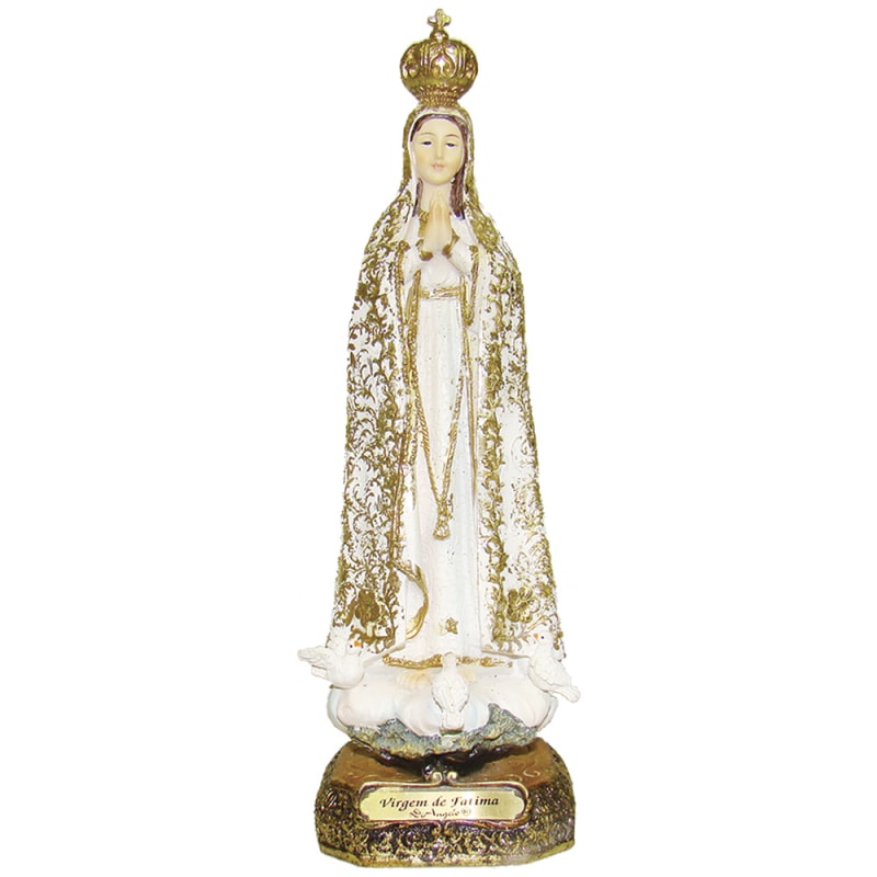IMAGEM NOSSA SENHORA DE FÁTIMA BARROCO 20CM DE ALTURA