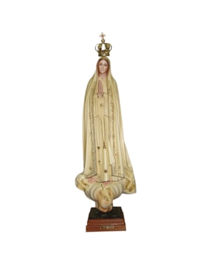 IMAGEM NOSSA SENHORA DE FÁTIMA PATINADA OV - 45CM DE ALTURA