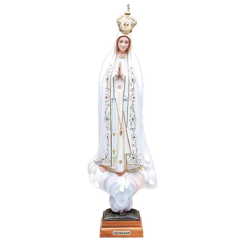 IMAGEM NOSSA SENHORA DE FÁTIMA TRADICIONAL OV - 45CM DE ALTURA