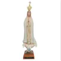 IMAGEM NOSSA SENHORA DE FÁTIMA TRADICIONAL S/OV - 20 CM DE ALTURA