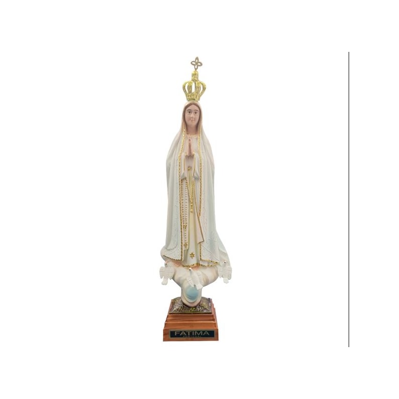 IMAGEM NOSSA SENHORA DE FÁTIMA TRADICIONAL S/OV - 20 CM DE ALTURA