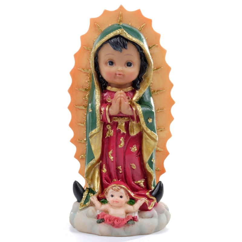 IMAGEM NOSSA SENHORA DE GUADALUPE 10CM DE ALTURA INFANTIL