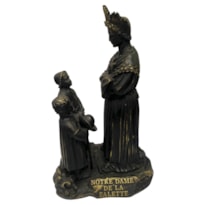 IMAGEM NOSSA SENHORA DE LA SALETTE 11CM DE ALTURA PRETA