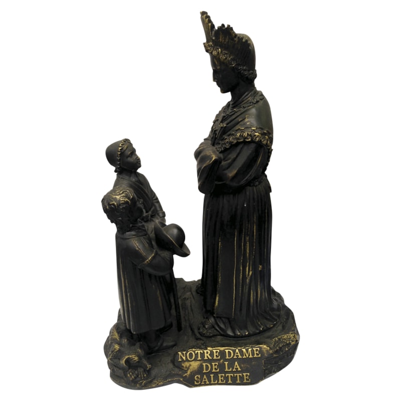 IMAGEM NOSSA SENHORA DE LA SALETTE 20CM DE ALTURA PRETA