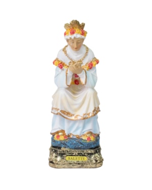 IMAGEM NOSSA SENHORA DE LA SALETTE SENTADA 23 CM DE ALTURA