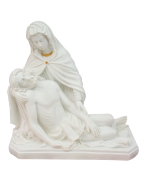 IMAGEM NOSSA SENHORA DE PIETÁ 18CM DE ALTURA BRANCA