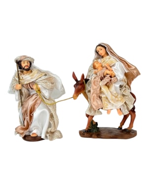 IMAGEM NOSSA SENHORA DO DESTERRO 15CM 2 PEÇAS ROUPA TECIDO BRANCA