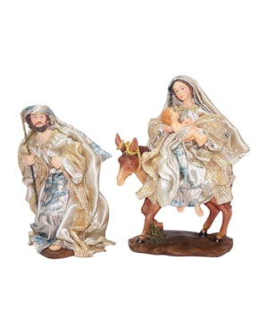 IMAGEM NOSSA SENHORA DO DESTERRO 15CM 2 PEÇAS ROUPA TECIDO PRATA