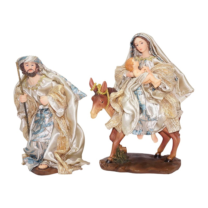 IMAGEM NOSSA SENHORA DO DESTERRO 15CM 2 PEÇAS ROUPA TECIDO PRATA