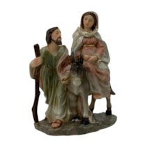 IMAGEM NOSSA SENHORA DO DESTERRO GRAVIDA 30CM DE ALTURA PINTURA ESTILO PORCELANA ROUPA ROSA