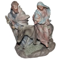 IMAGEM NOSSA SENHORA DO DESTERRO MENINO JESUS 30CM DE ALTURA PINTURA ESTILO PORCELANA