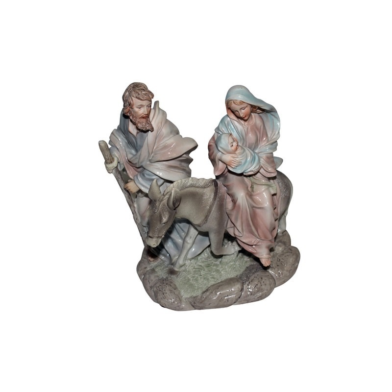 IMAGEM NOSSA SENHORA DO DESTERRO MENINO JESUS 30CM DE ALTURA PINTURA ESTILO PORCELANA