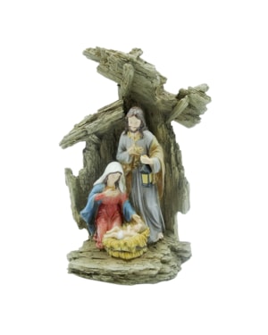 IMAGEM SAGRADA FAMÍLIA 20.8CM DE ALTURA PINTURA TRADICIONAL