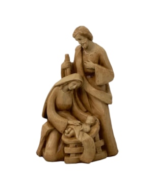 IMAGEM SAGRADA FAMÍLIA 20CM DE ALTURA ESTILO DE MADEIRA