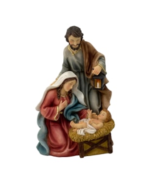 IMAGEM SAGRADA FAMÍLIA 20CM DE ALTURA PINTURA TRADICIONAL SANTINI