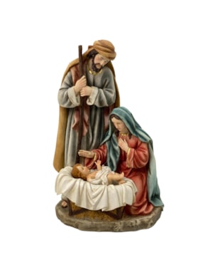 IMAGEM SAGRADA FAMÍLIA 45CM DE ALTURA PINTURA TRADICIONAL SANTINI