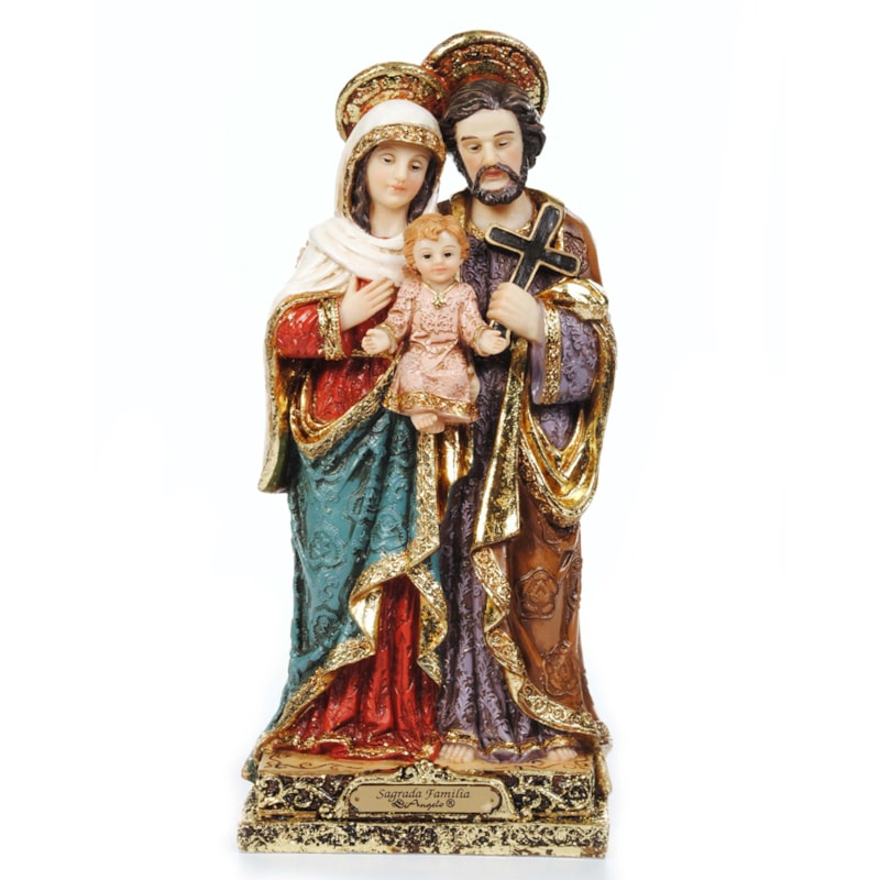 IMAGEM SAGRADA FAMÍLIA BARROCO 20CM DE ALTURA