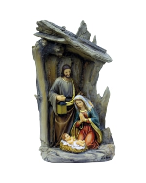 IMAGEM SAGRADA FAMÍLIA COM LUZ 30CM DE ALTURA