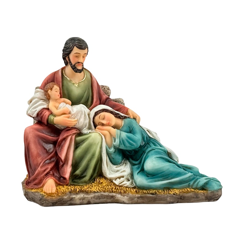 IMAGEM SAGRADA FAMÍLIA MARIA DORMINDO 14.5 X 08 X 11.5 CM